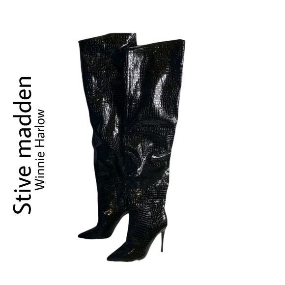 Stive madden Shoes - Steve Madden Black Over the Knee Boots